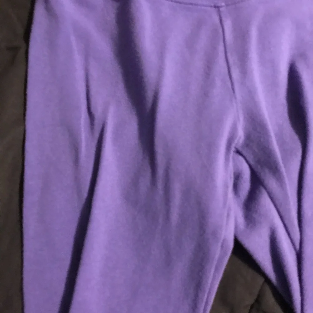 Girls Justice Purple Capri Pants Size 7 Button Calf Line